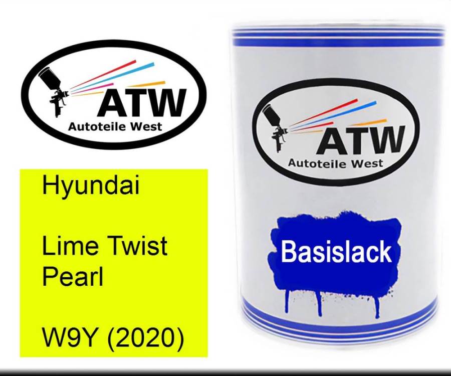 Hyundai, Lime Twist Pearl, W9Y (2020): 500ml Lackdose, von ATW Autoteile West.